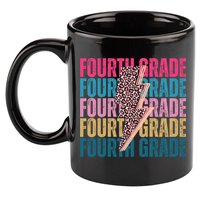 Fourth Grade Lighting Cheetah Back To School 11oz C Handle Ceramic Mug