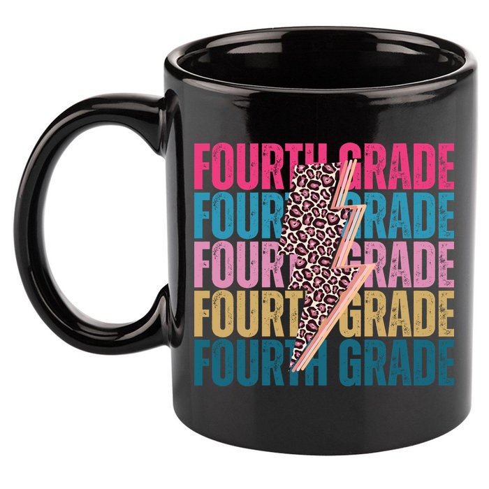 Fourth Grade Lighting Cheetah Back To School 11oz C Handle Ceramic Mug
