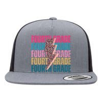 Fourth Grade Lighting Cheetah Back To School Flat Bill Trucker Hat