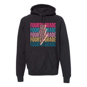 Fourth Grade Lighting Cheetah Back To School Premium Hoodie