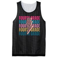 Fourth Grade Lighting Cheetah Back To School Mesh Reversible Basketball Jersey Tank