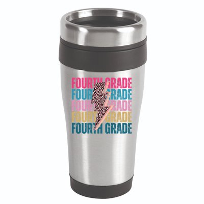 Fourth Grade Lighting Cheetah Back To School 16oz Travel Tumbler