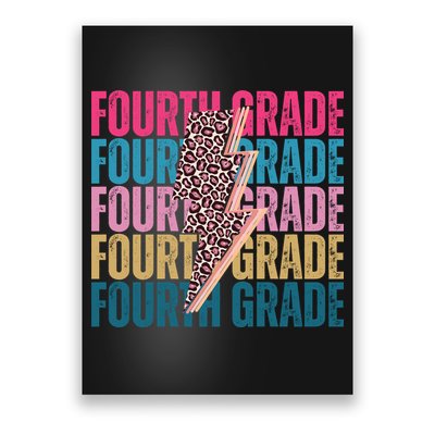 Fourth Grade Lighting Cheetah Back To School Poster