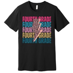 Fourth Grade Lighting Cheetah Back To School Premium T-Shirt