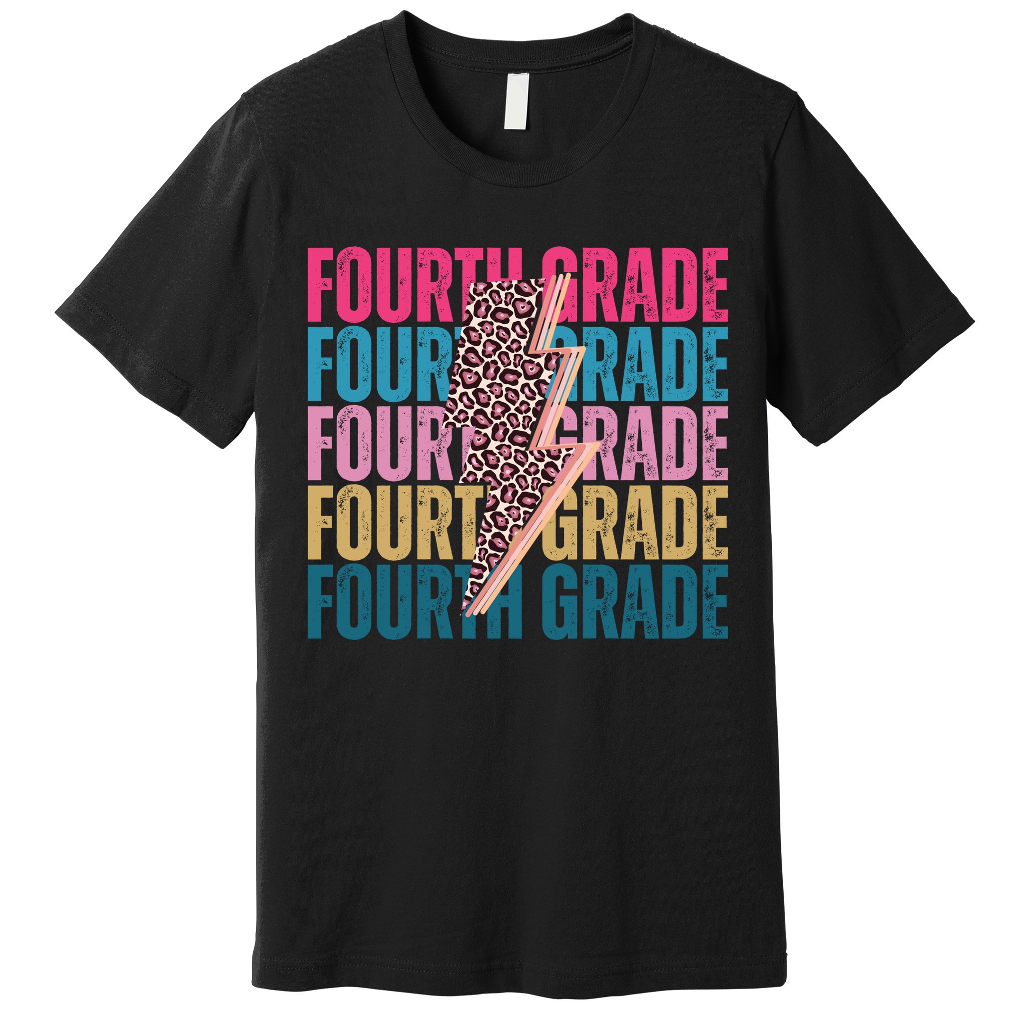 Fourth Grade Lighting Cheetah Back To School Premium T-Shirt
