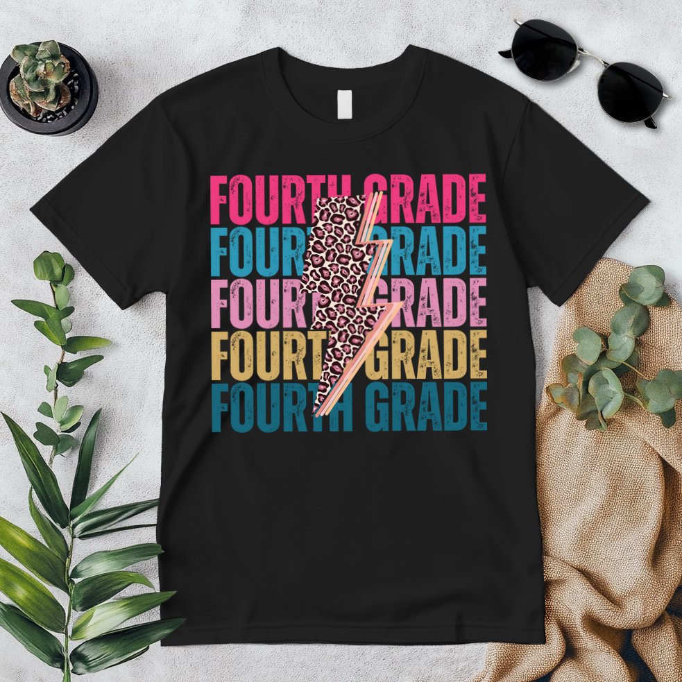 Fourth Grade Lighting Cheetah Back To School Premium T-Shirt