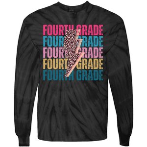 Fourth Grade Lighting Cheetah Back To School Tie-Dye Long Sleeve Shirt