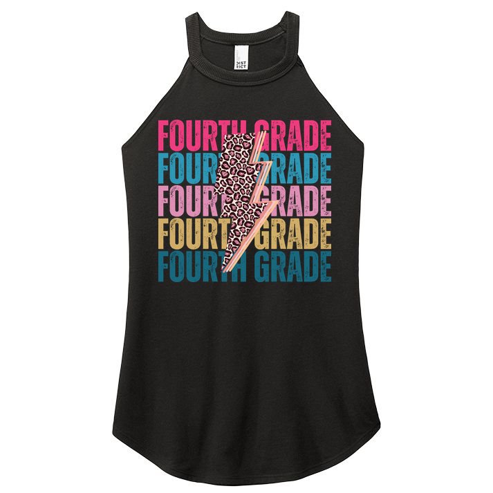 Fourth Grade Lighting Cheetah Back To School Women's Perfect Tri Rocker Tank