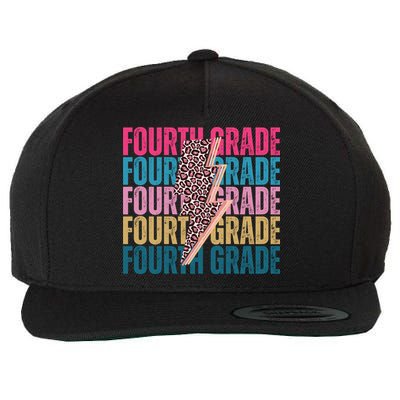Fourth Grade Lighting Cheetah Back To School Wool Snapback Cap