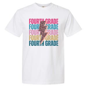 Fourth Grade Lighting Cheetah Back To School Garment-Dyed Heavyweight T-Shirt