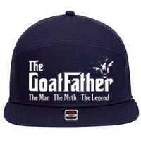 Funny Goat Lover Gifts For Dads And Men The Goat Father 7 Panel Mesh Trucker Snapback Hat