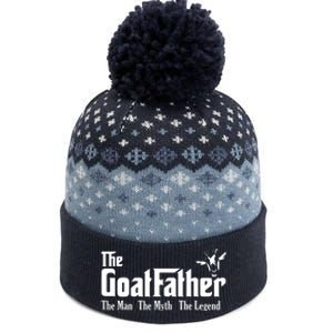 Funny Goat Lover Gifts For Dads And Men The Goat Father The Baniff Cuffed Pom Beanie