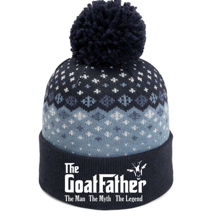 Funny Goat Lover Gifts For Dads And Men The Goat Father The Baniff Cuffed Pom Beanie