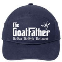 Funny Goat Lover Gifts For Dads And Men The Goat Father 7-Panel Snapback Hat