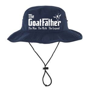 Funny Goat Lover Gifts For Dads And Men The Goat Father Legacy Cool Fit Booney Bucket Hat