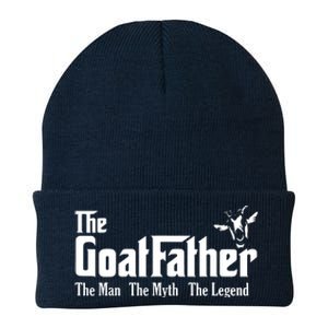 Funny Goat Lover Gifts For Dads And Men The Goat Father Knit Cap Winter Beanie