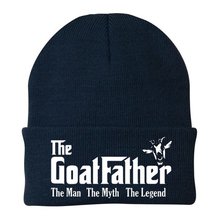 Funny Goat Lover Gifts For Dads And Men The Goat Father Knit Cap Winter Beanie