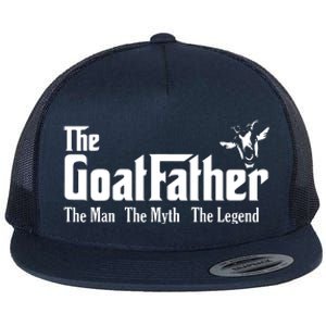 Funny Goat Lover Gifts For Dads And Men The Goat Father Flat Bill Trucker Hat