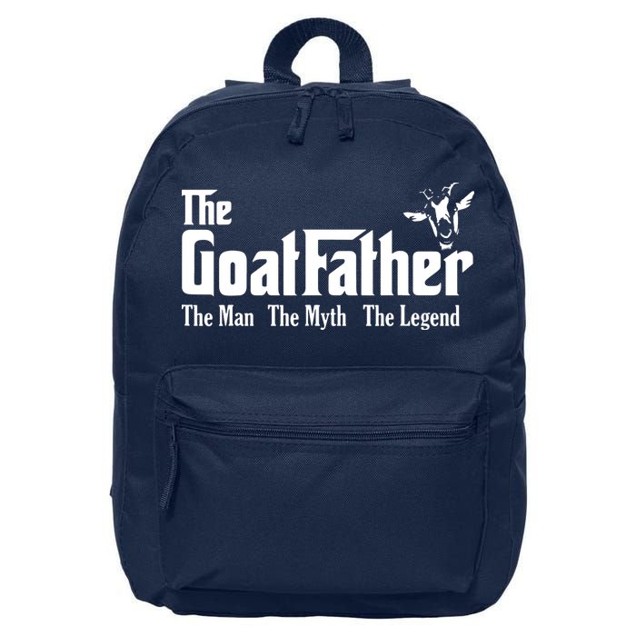 Funny Goat Lover Gifts For Dads And Men The Goat Father 16 in Basic Backpack