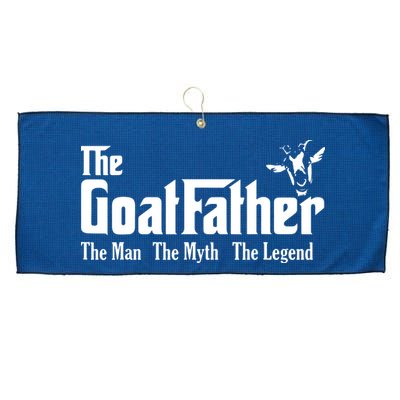 Funny Goat Lover Gifts For Dads And Men The Goat Father Large Microfiber Waffle Golf Towel