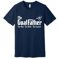 Funny Goat Lover Gifts For Dads And Men The Goat Father Premium T-Shirt