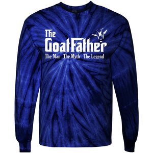 Funny Goat Lover Gifts For Dads And Men The Goat Father Tie-Dye Long Sleeve Shirt