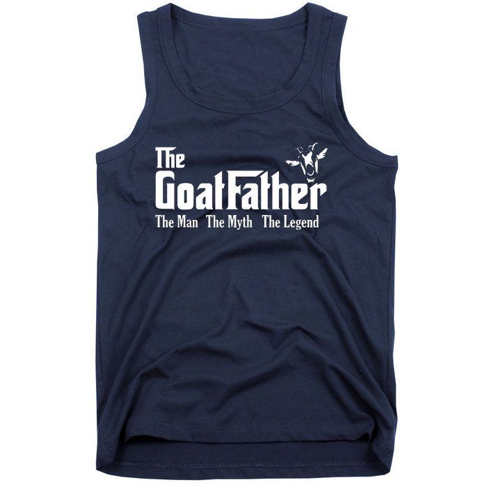 Funny Goat Lover Gifts For Dads And Men The Goat Father Tank Top