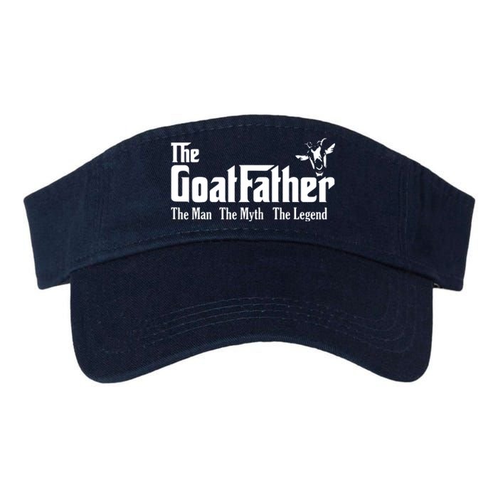 Funny Goat Lover Gifts For Dads And Men The Goat Father Valucap Bio-Washed Visor