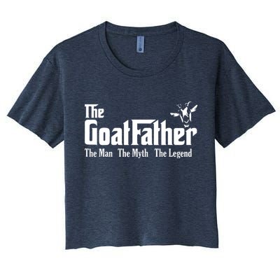 Funny Goat Lover Gifts For Dads And Men The Goat Father Crop Top