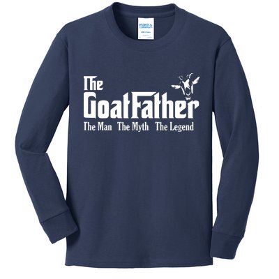 Funny Goat Lover Gifts For Dads And Men The Goat Father Kids Long Sleeve Shirt