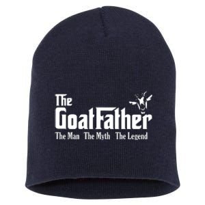 Funny Goat Lover Gifts For Dads And Men The Goat Father Short Acrylic Beanie