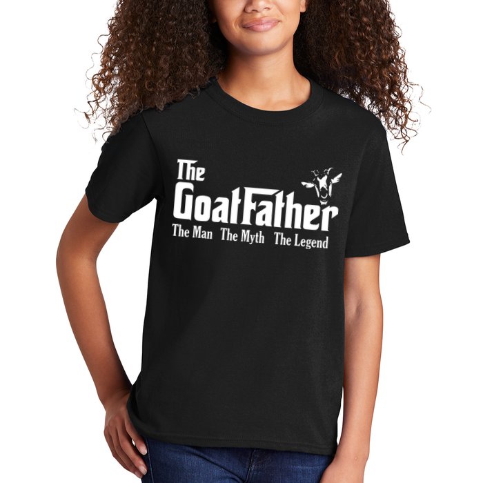 Funny Goat Lover Gifts For Dads And Men The Goat Father Kids T-Shirt