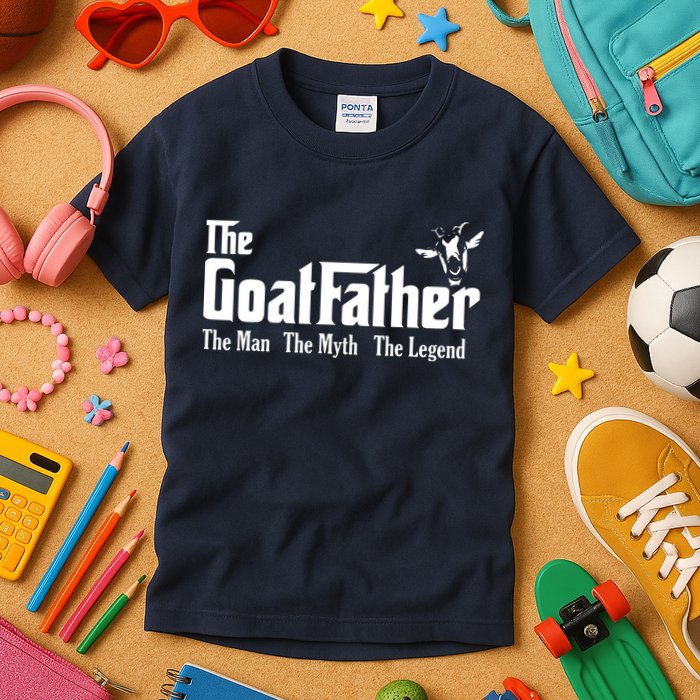 Funny Goat Lover Gifts For Dads And Men The Goat Father Kids T-Shirt
