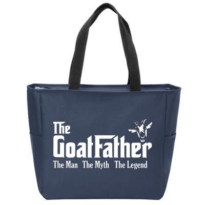 Funny Goat Lover Gifts For Dads And Men The Goat Father Zip Tote Bag