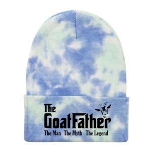 Funny Goat Lover Gifts For Dads And Men The Goat Father Tie Dye 12in Knit Beanie