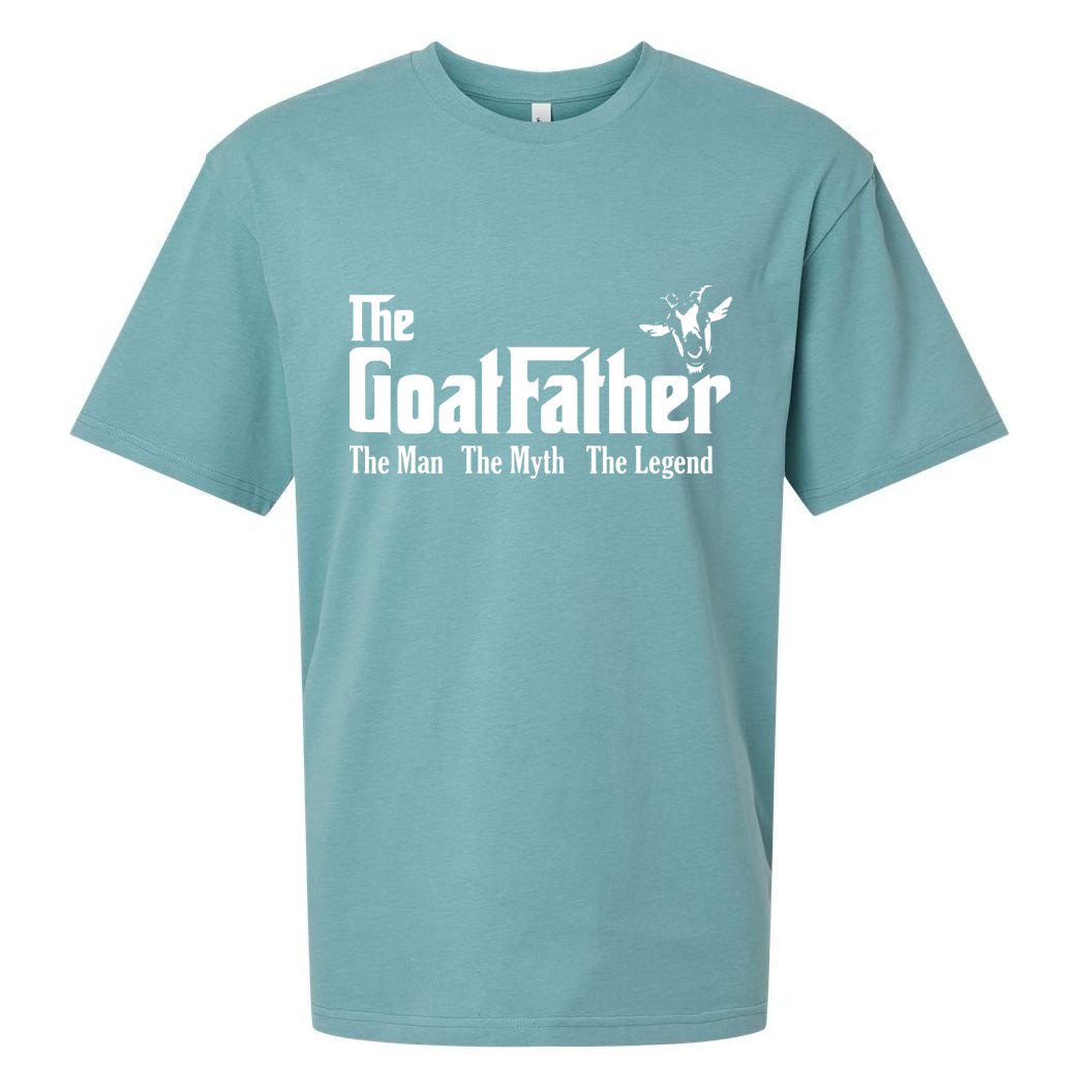Funny Goat Lover Gifts For Dads And Men The Goat Father Sueded Cloud Jersey T-Shirt