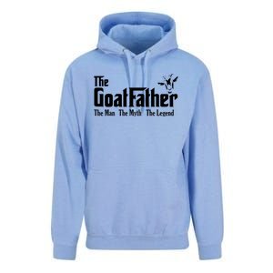 Funny Goat Lover Gifts For Dads And Men The Goat Father Unisex Surf Hoodie