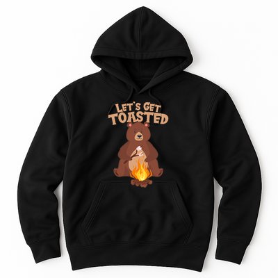 Funny Get Let's Toasted Camping Bear Hoodie