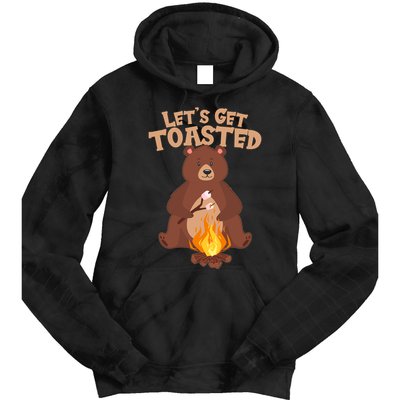 Funny Get Let's Toasted Camping Bear Tie Dye Hoodie