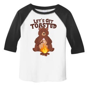 Funny Get Let's Toasted Camping Bear Toddler Fine Jersey T-Shirt