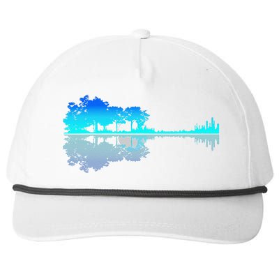 Funny Guitar Lake Shadow Love Guitar Musician Snapback Five-Panel Rope Hat