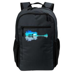 Funny Guitar Lake Shadow Love Guitar Musician Daily Commute Backpack