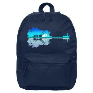 Funny Guitar Lake Shadow Love Guitar Musician 16 in Basic Backpack