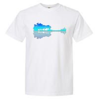 Funny Guitar Lake Shadow Love Guitar Musician Garment-Dyed Heavyweight T-Shirt