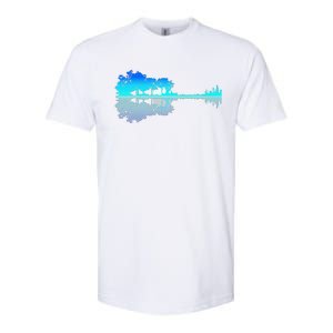 Funny Guitar Lake Shadow Love Guitar Musician Softstyle CVC T-Shirt