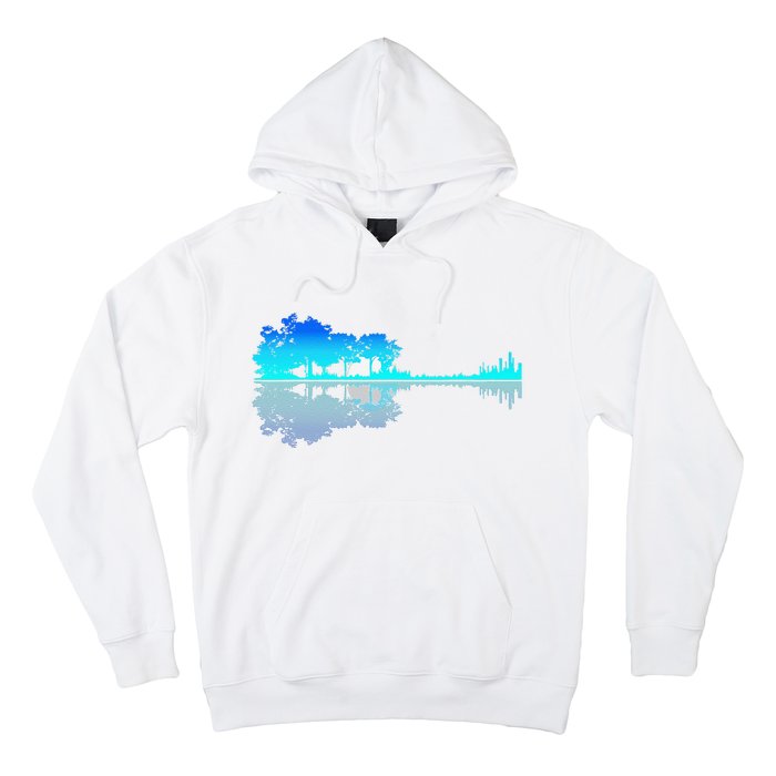 Funny Guitar Lake Shadow Love Guitar Musician Hoodie