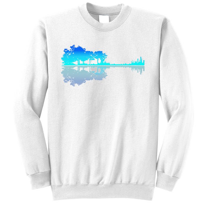 Funny Guitar Lake Shadow Love Guitar Musician Sweatshirt