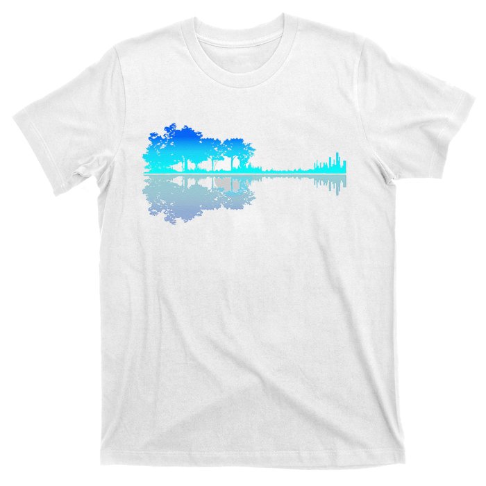 Funny Guitar Lake Shadow Love Guitar Musician T-Shirt