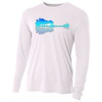 Funny Guitar Lake Shadow Love Guitar Musician Cooling Performance Long Sleeve Crew