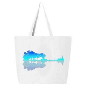 Funny Guitar Lake Shadow Love Guitar Musician 25L Jumbo Tote